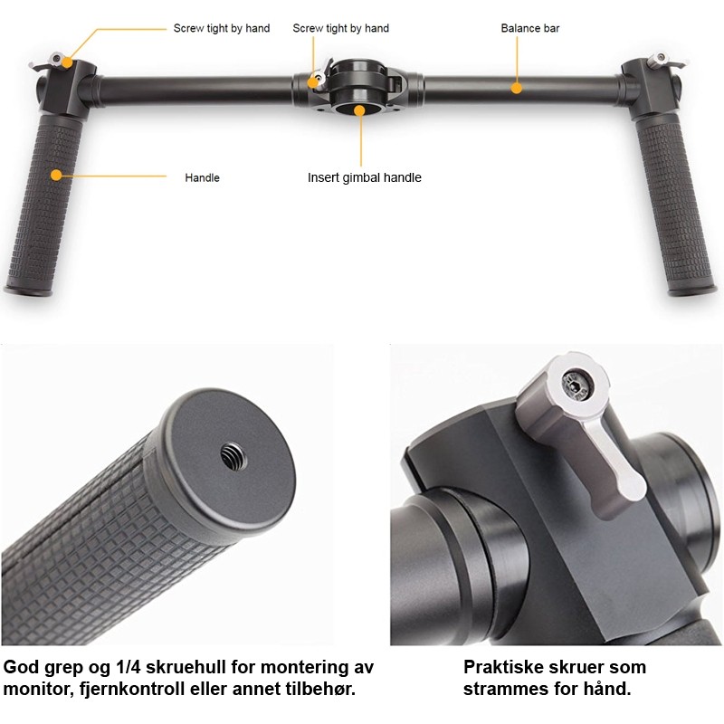 Zhiyun Tech dobbeltgrep for Crane og Crane-M